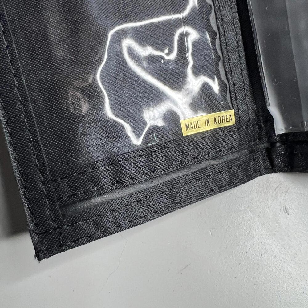 Vintage Poison Open Up And Say Ahh Tri-Fold Wallet Black 80s Rock Band - Picture 3 of 5